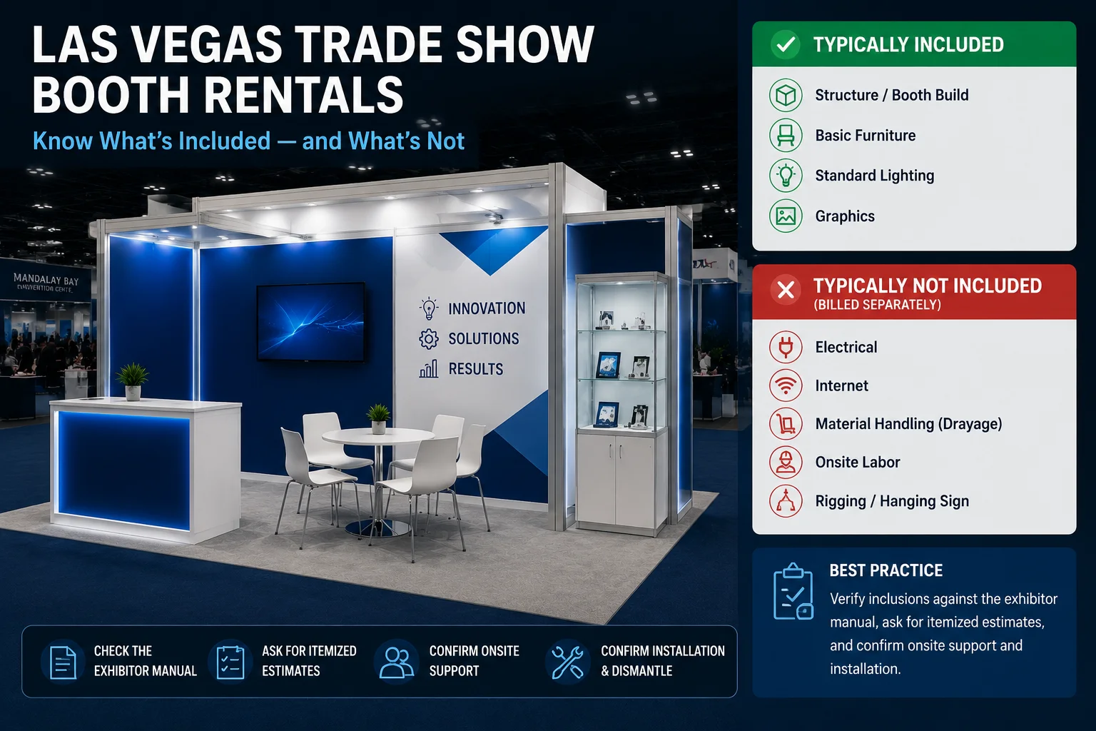 Las Vegas trade show booth rentals custom island booth at LVCC